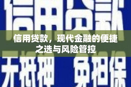 英德信用贷款，现代金融的便捷之选与风险管控