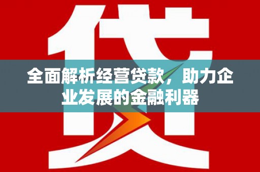 英德全面解析经营贷款，助力企业发展的金融利器