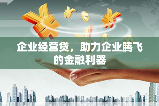 英德企业经营贷，助力企业腾飞的金融利器