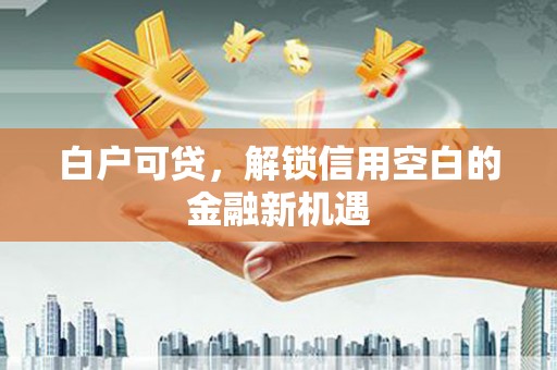 英德白户可贷，解锁信用空白的金融新机遇