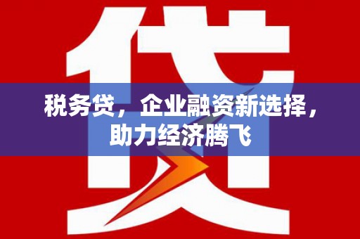 英德税务贷，企业融资新选择，助力经济腾飞