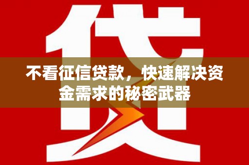 英德不看征信贷款，快速解决资金需求的秘密武器