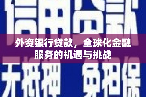英德外资银行贷款，全球化金融服务的机遇与挑战