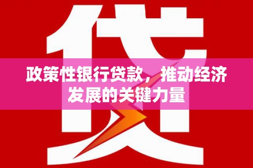 英德政策性银行贷款，推动经济发展的关键力量