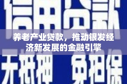 英德养老产业贷款，推动银发经济新发展的金融引擎