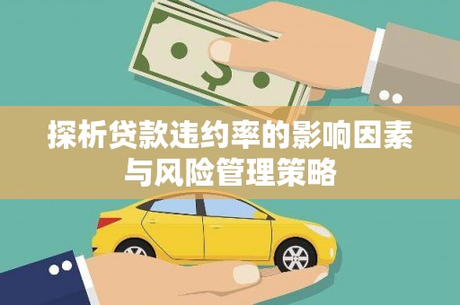 英德探析贷款违约率的影响因素与风险管理策略