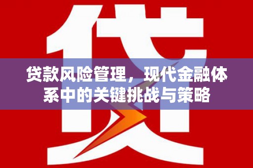 英德贷款风险管理，现代金融体系中的关键挑战与策略