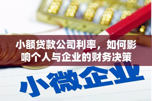 英德小额贷款公司利率，如何影响个人与企业的财务决策