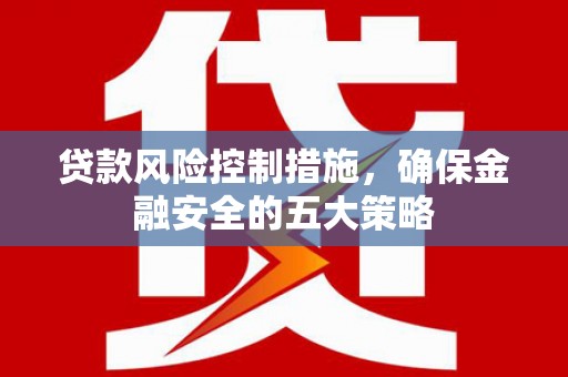 英德贷款风险控制措施，确保金融安全的五大策略