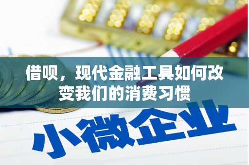 英德借呗，现代金融工具如何改变我们的消费习惯