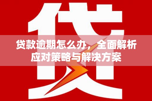 英德贷款逾期怎么办，全面解析应对策略与解决方案